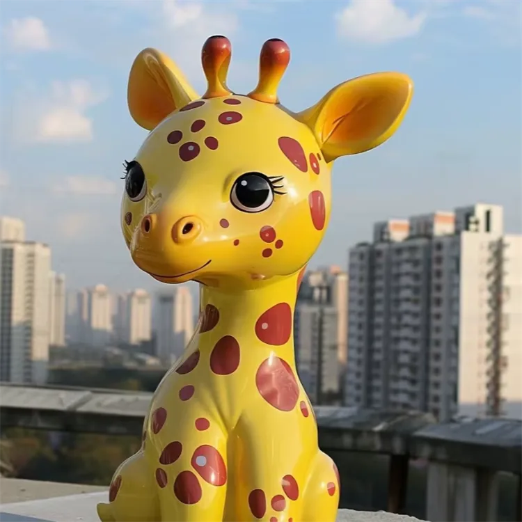 Giraffe Statues Sculptures | FRP African Wildlife Statues – custom retail display image 4