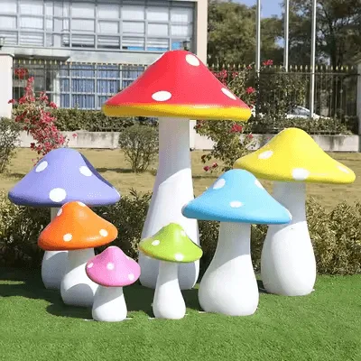 Mushrooms Toadstools Statues for Sale | FRP Garden Decor – custom retail display image 20