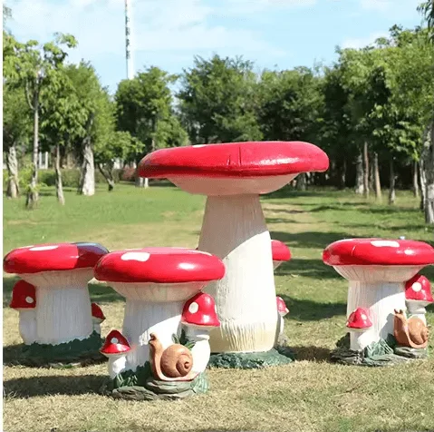 Mushrooms Toadstools Statues for Sale | FRP Garden Decor – custom retail display image 3
