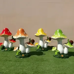 Mushrooms Toadstools Statues for Sale | FRP Garden Decor – custom retail display image 5