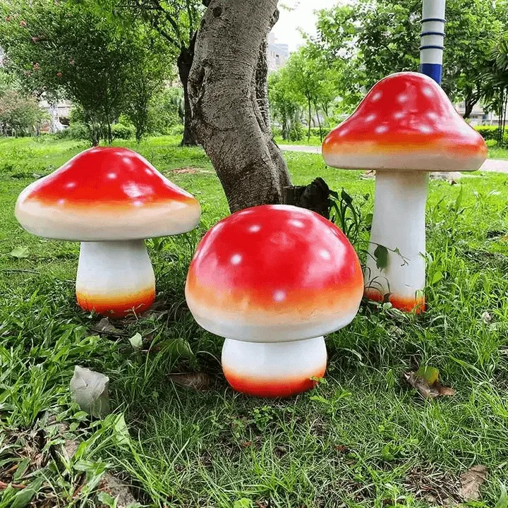 Mushrooms Toadstools Statues for Sale | FRP Garden Decor – custom retail display image 18