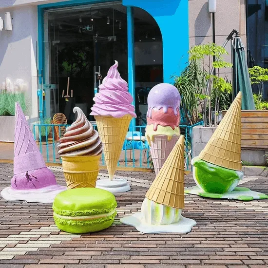 Gaint Ice Cream Props Statues | Fiberglass – custom retail display image 2