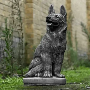 German Shepherd Statues Sculpture | Large Outdoor – custom retail display image 3