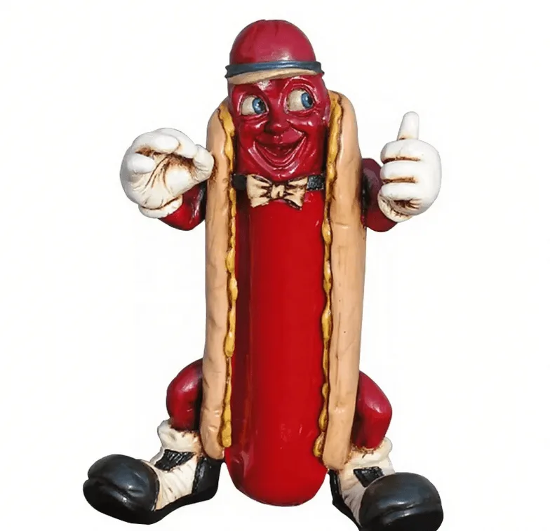Giant Hot Dog Statues For Sale | Custom Fiberglass Sculptures – custom retail display image 1