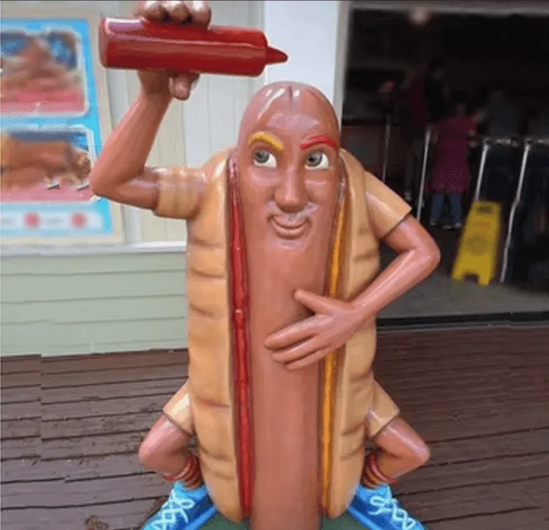 Giant Hot Dog Statues For Sale | Custom Fiberglass Sculptures – custom retail display image 4