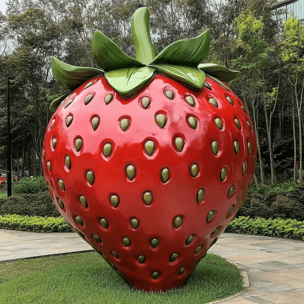 Giant Strawberry Statues Sculptures For Sale | Fiberglass – custom retail display image 5