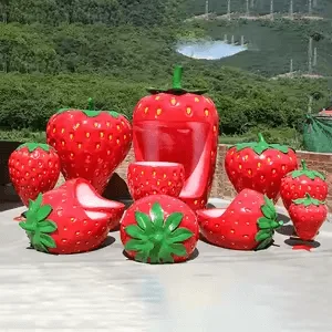 Giant Strawberry Statues Sculptures For Sale | Fiberglass – custom retail display image 4