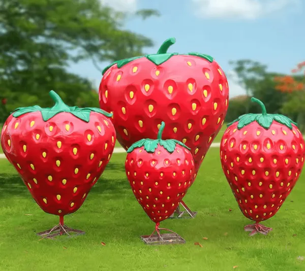 Giant Strawberry Statues Sculptures For Sale | Fiberglass – custom retail display image 2