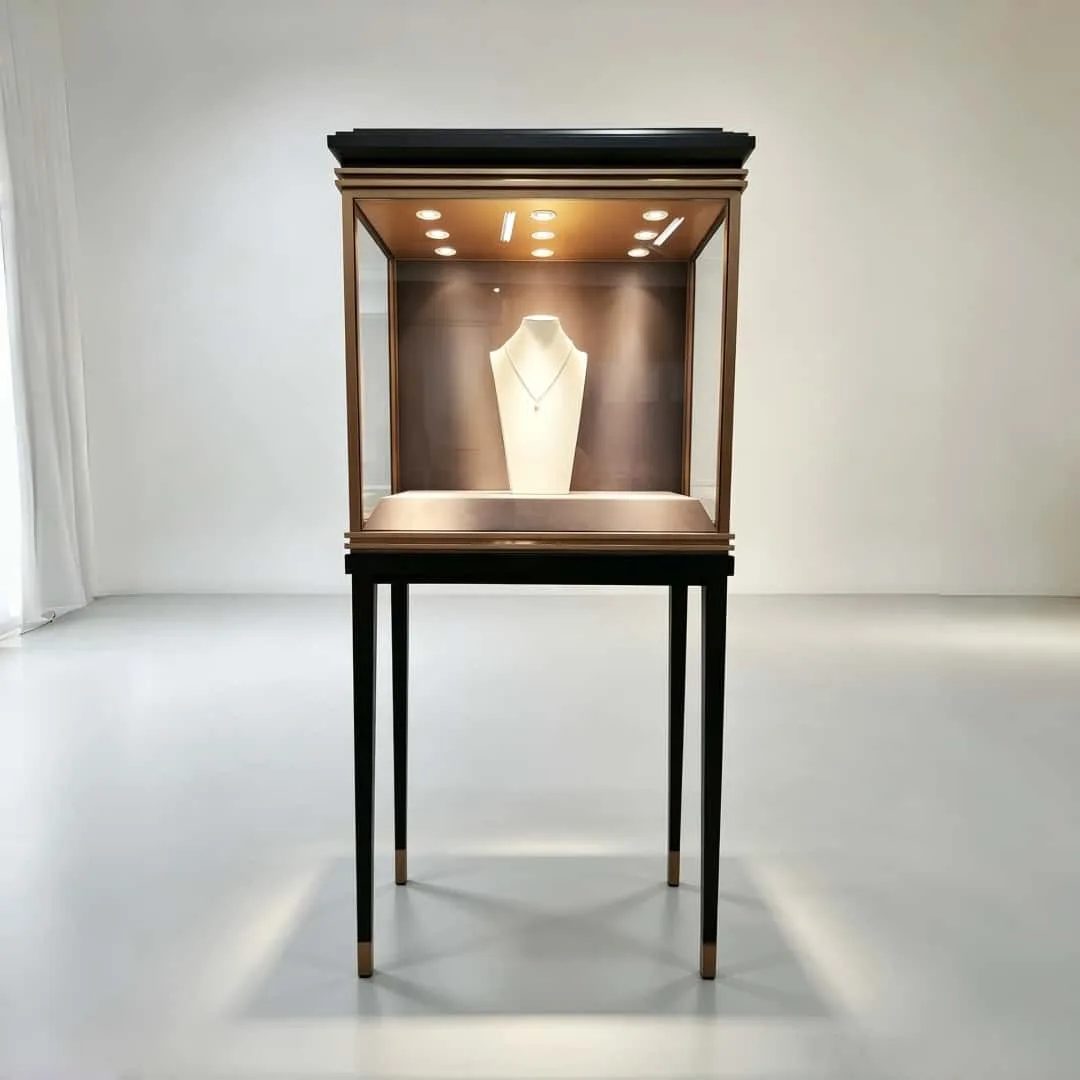 Stainless Steel Jewelry Showcases, Vitrine Cabinets For Sale – custom retail display image 5