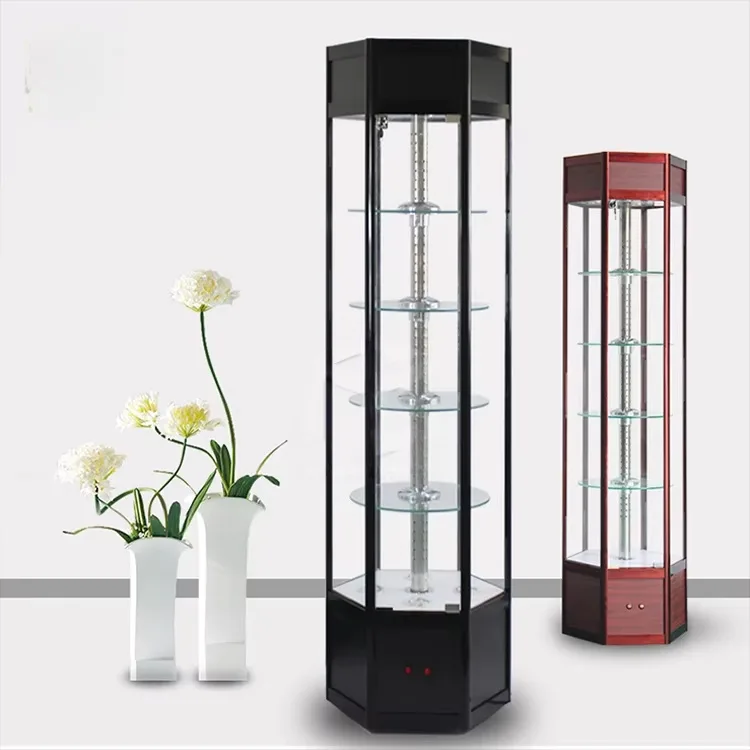 Rotating Display Cases, Showcases Cabinets | Glass Acrylic – custom retail display image 5
