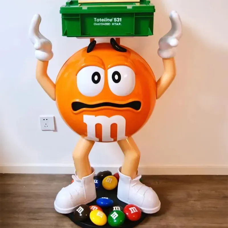 Giant M M Statue For Sale | Orange, Red, Yellow, Blue, Green – custom retail display image 30