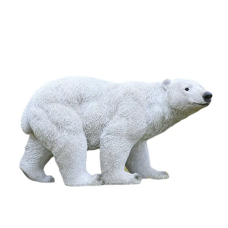 Large Bear Sculptures Statues For Sale | Fiberglass – Life-Size Polar Bear Statue – Premium Fiberglass Wild Animal Sculpture