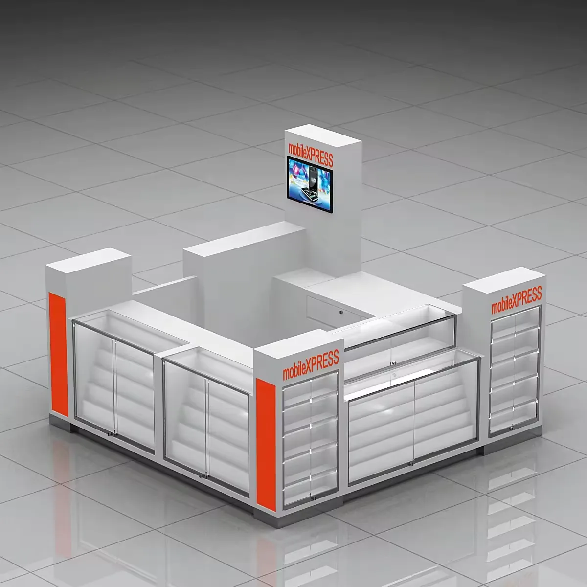 Cellphone Repair Kiosk Mobile Accessories Kiosk For Sale – custom retail display image 22
