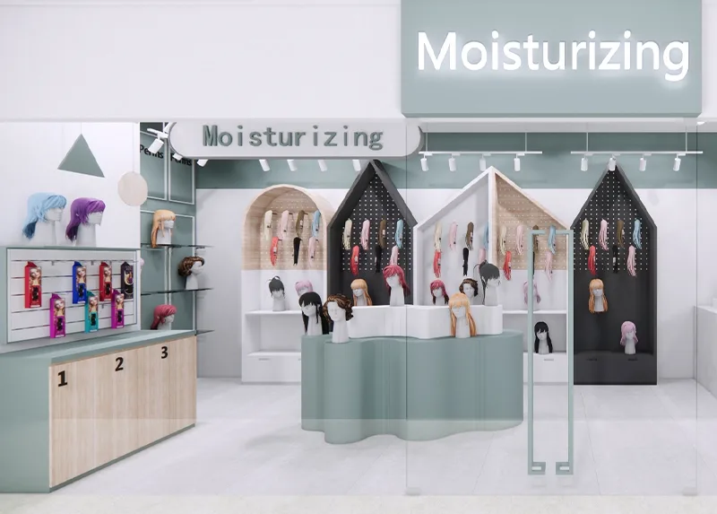 Wig Store Design | Hair Extensions Shop Retail Displays – Luxury Wig Retail Shop Design Interior Decoration Display Furniture
