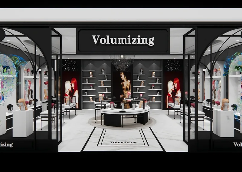 Wig Store Design | Hair Extensions Shop Retail Displays – Luxury Wig Retail Shop Design Interior Decoration Display Furniture