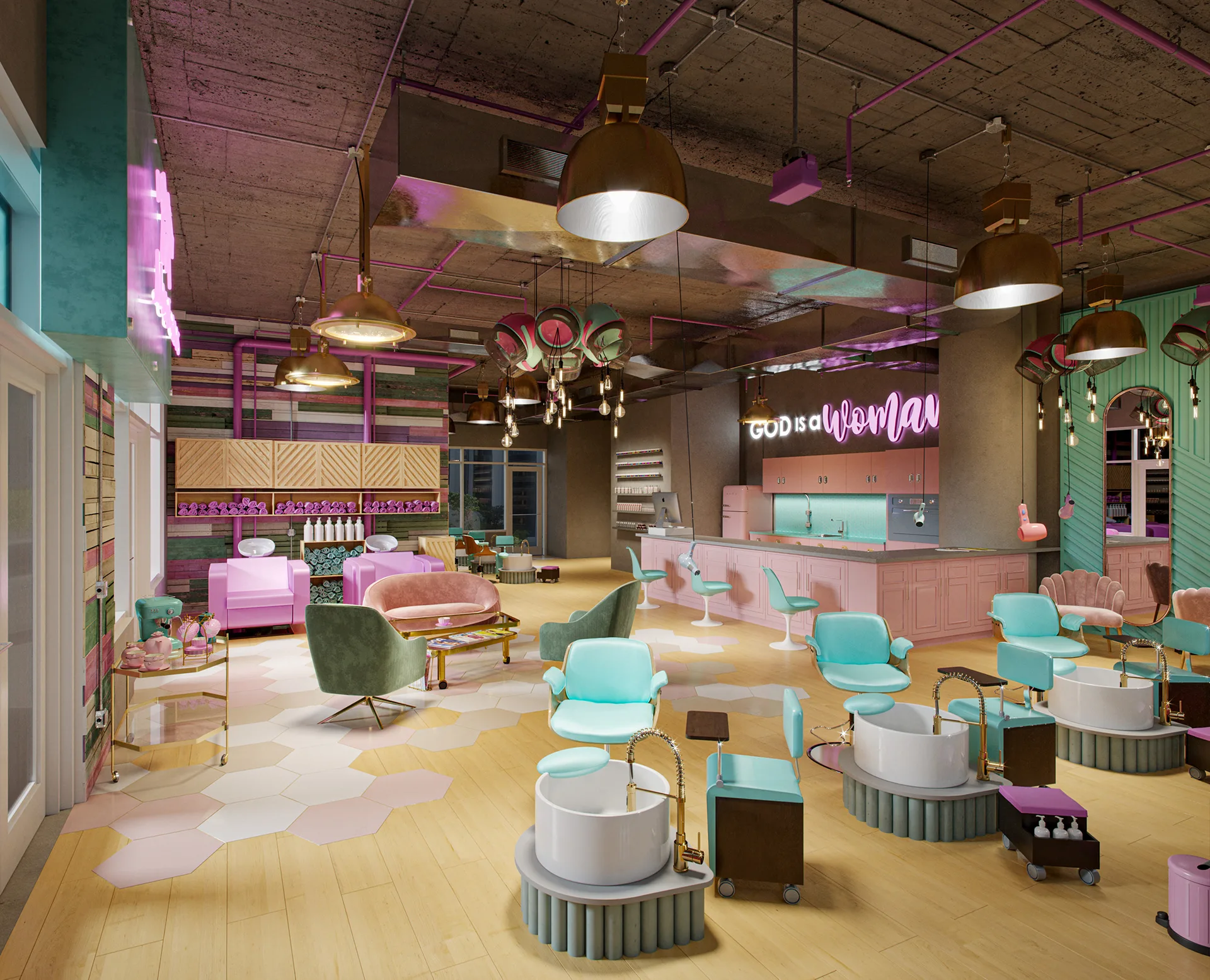 Barbershop Design | Hair Salon Furniture Displays – Hair Salon Interior Design & Furniture image 17