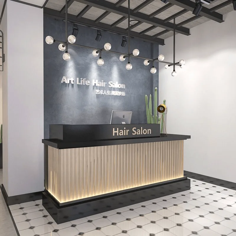 Wood Reception Desks Counters – custom retail display image 115