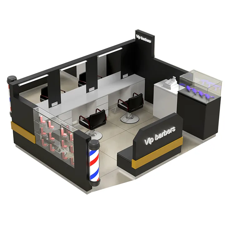 Barber Kiosk Haircut Kiosk For Sale – Matcha Tea Kiosk Real Case image 12