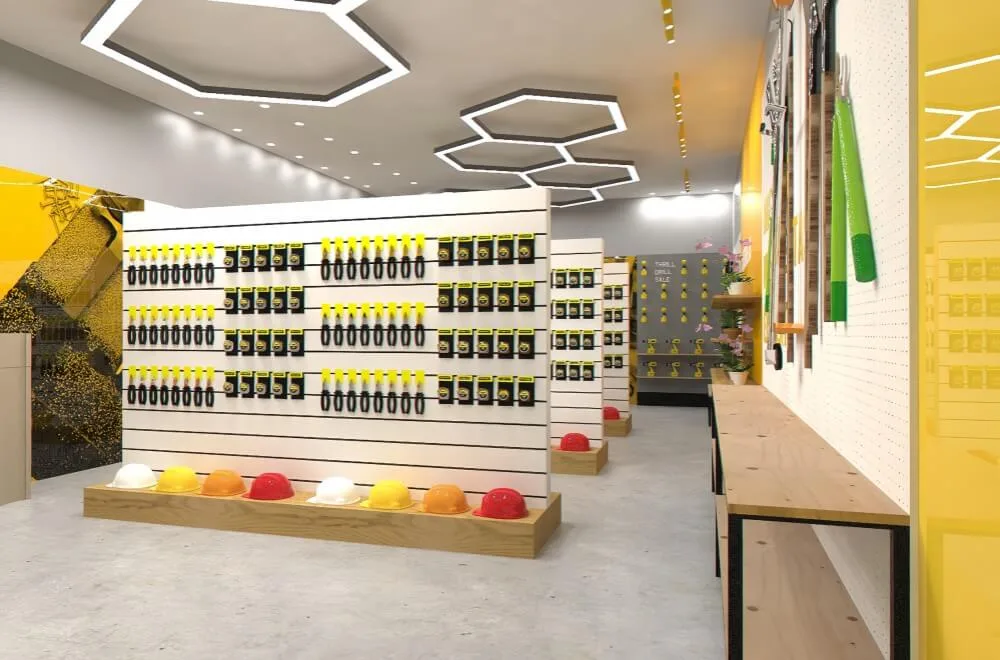 Hardware Store Design, Displays Shelving Fixtures – Moderm Hareware Shop Design High-end Wall Cabinets and Display Stands ima