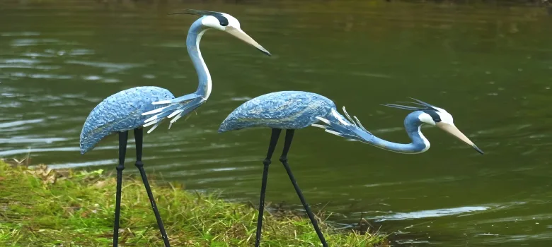 Heron Sculpture (12) Large Heron Sculptures Statues For Garden | FRP Metal – custom retail display image 8