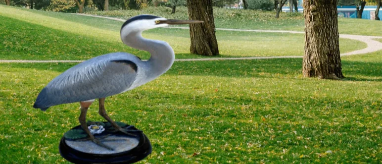Heron Sculpture (13) Large Heron Sculptures Statues For Garden | FRP Metal – custom retail display image 6
