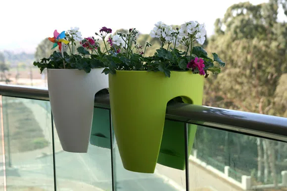 Large Hanging Wall Fiberglass Planters, Pots – FRP Barrier Planter & Flowers Pots For Outdoor Roadside image 6