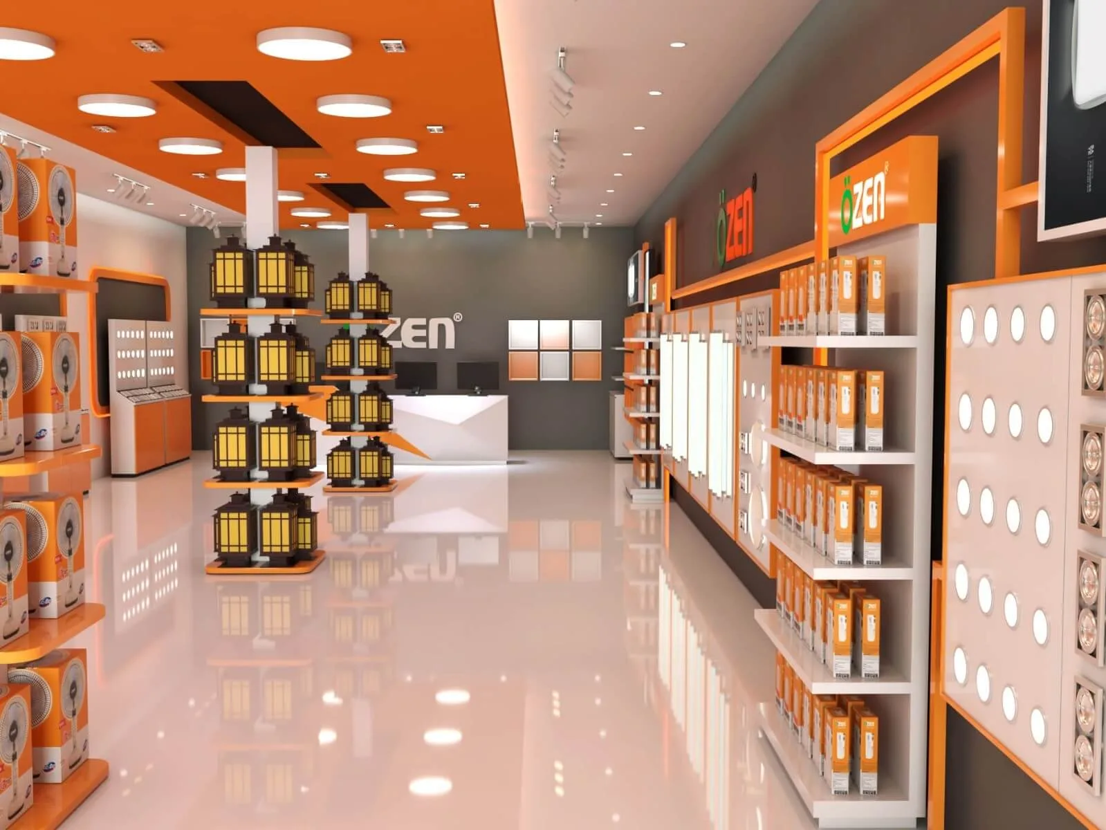 Charming Home Appliances Shop Design Unique Display Cabinets and Wall Displays for Sale