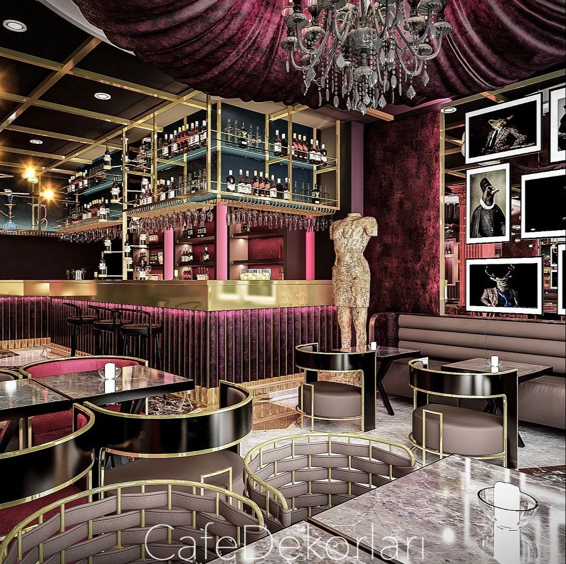 Hookah Lounge Design, Shisha Bar Counters, Displays Furniture – custom retail display image 2