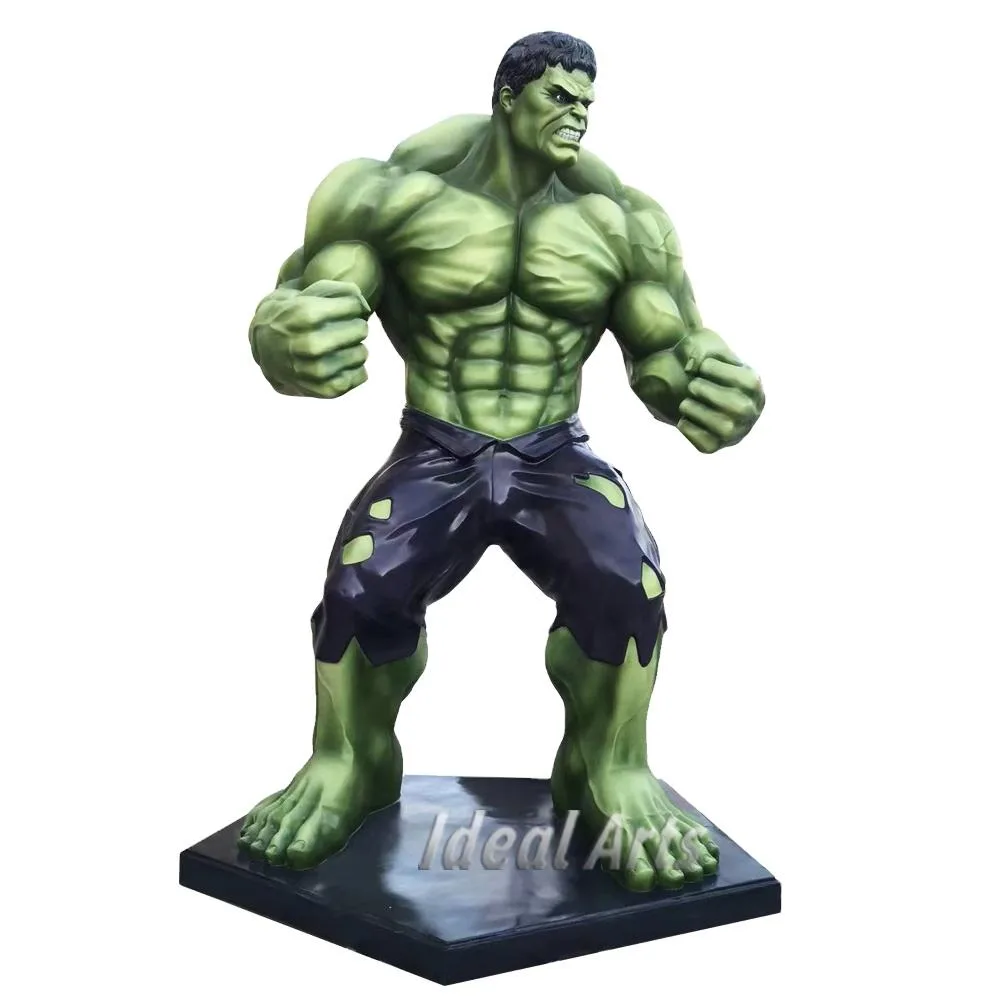 Hulk Fiberglass Statues2 (2) Life Size Hulk Statues For Sale | Grey, Red, She Custom – custom retail display image 12