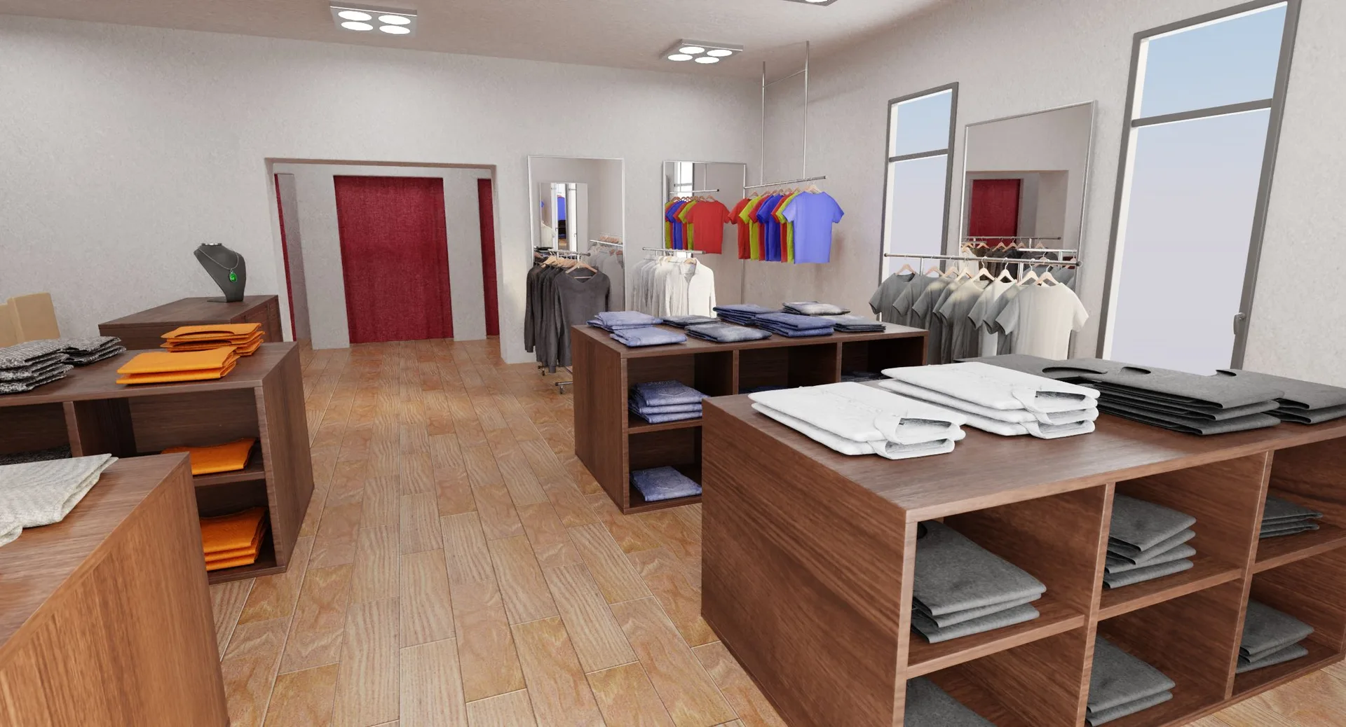 Men s Clothing Store Design, Displays Decor – Stylish Men’s clothing Store Interior Design Clothing Display Rack image 9
