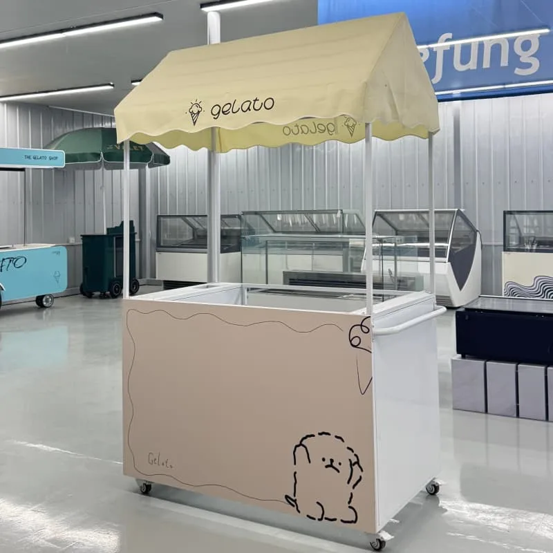 Cute Mobile Gelato Ice Cream Cart For Party And Event Rental Service