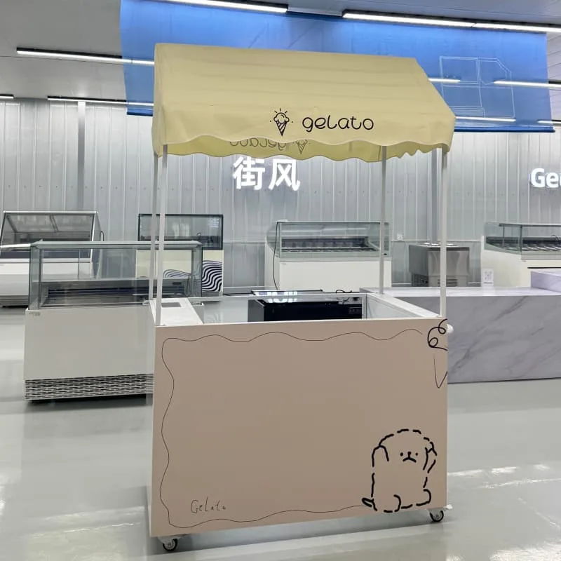 Cute Mobile Gelato Ice Cream Cart For Party And Event Rental Service — view 2