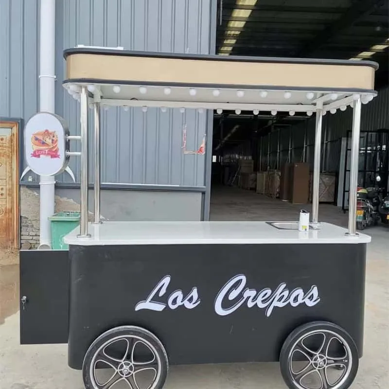 Eye‑catching Purple Wheeled Ice Cream Cart With Canopy For Business Solutions — view 2