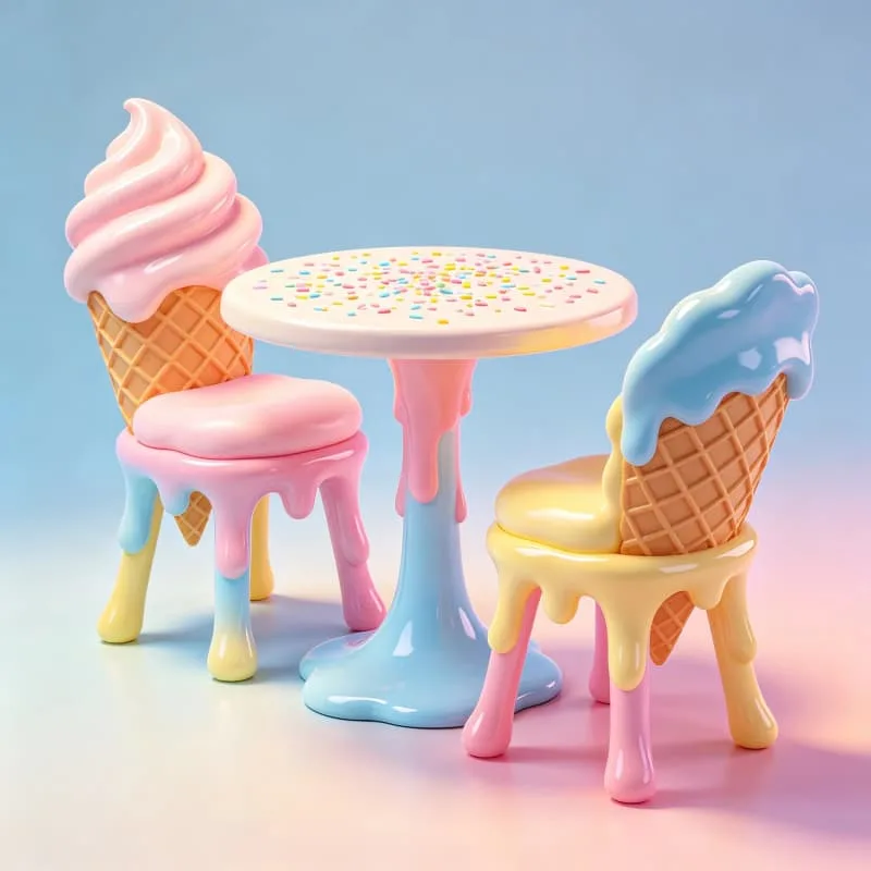 Ice Cream Furniture | Booth, Sofa, Table , Chair, Bench – custom retail display image 18