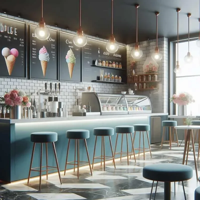 Ice Cream Shop Design | Frozen Yougrt Gelato Store Displays Counters – custom retail display image 27