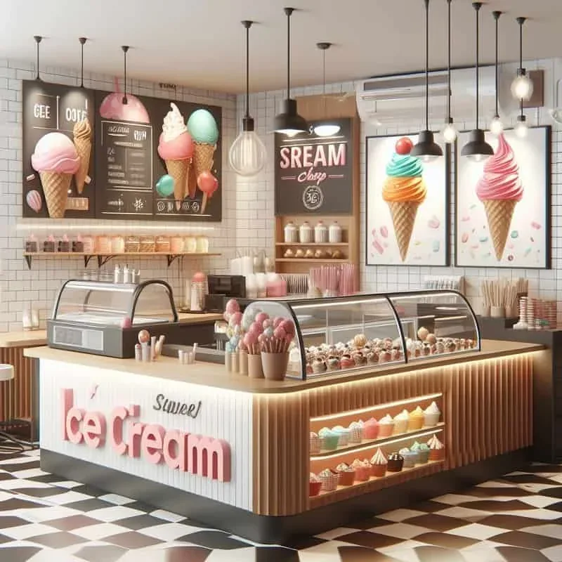 Ice Cream Shop Design | Frozen Yougrt Gelato Store Displays Counters – custom retail display image 29