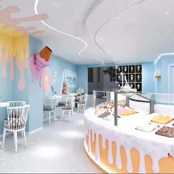 Ice Cream Shop Displays, Furniture Decoration – Interior Design image 1