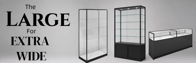 Large Display Cases Extra Wide Glass Cabinets For Sale – custom retail display image 5
