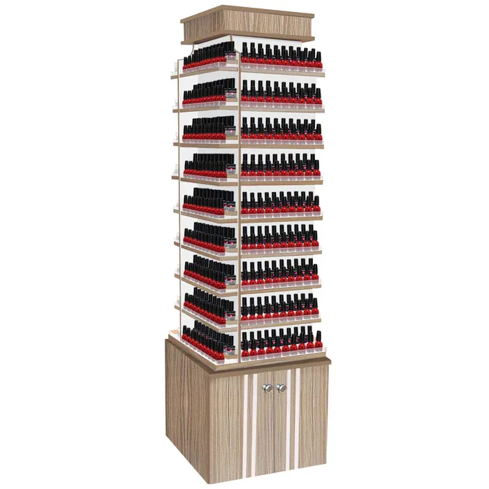 wooden display stand Nail Polish Display Racks Stands For Shop – custom retail display image 37