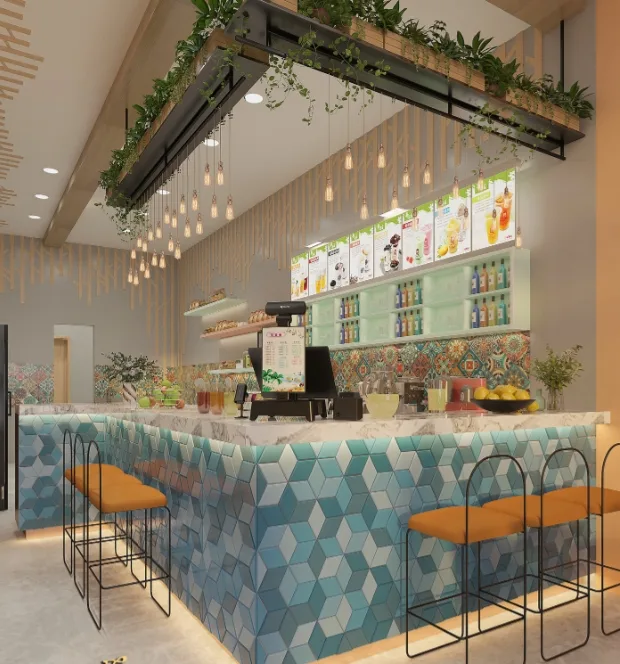 Fruit Vegetable Shop Displays | Custom Shelves, Racks Stands – Healthy Salad and fruit store Juice bar custom Frozen yogurt c