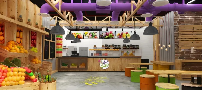 Juice Smoothie Bar Counter For Sale | Beverage Bar – custom retail display image 12