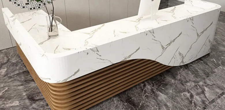 L- shaped Reception Desks For Sale – custom retail display image 37