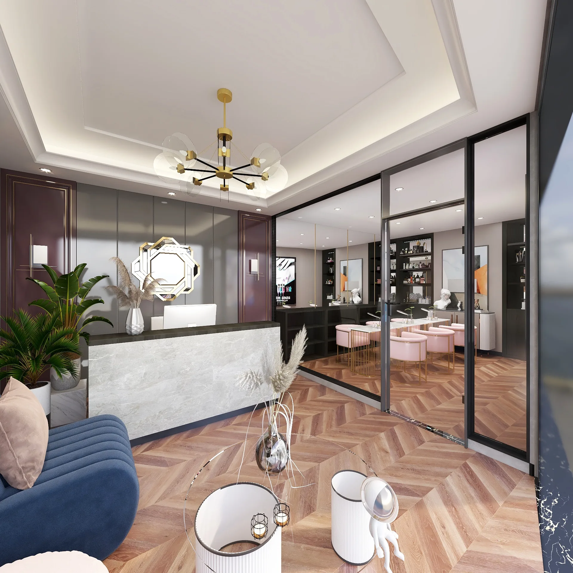 Nail Salon Design | Nail Salon Furniture, Decoration Displays – Design Ideas Luxury Manicure Shop Design Customized Salon Sho