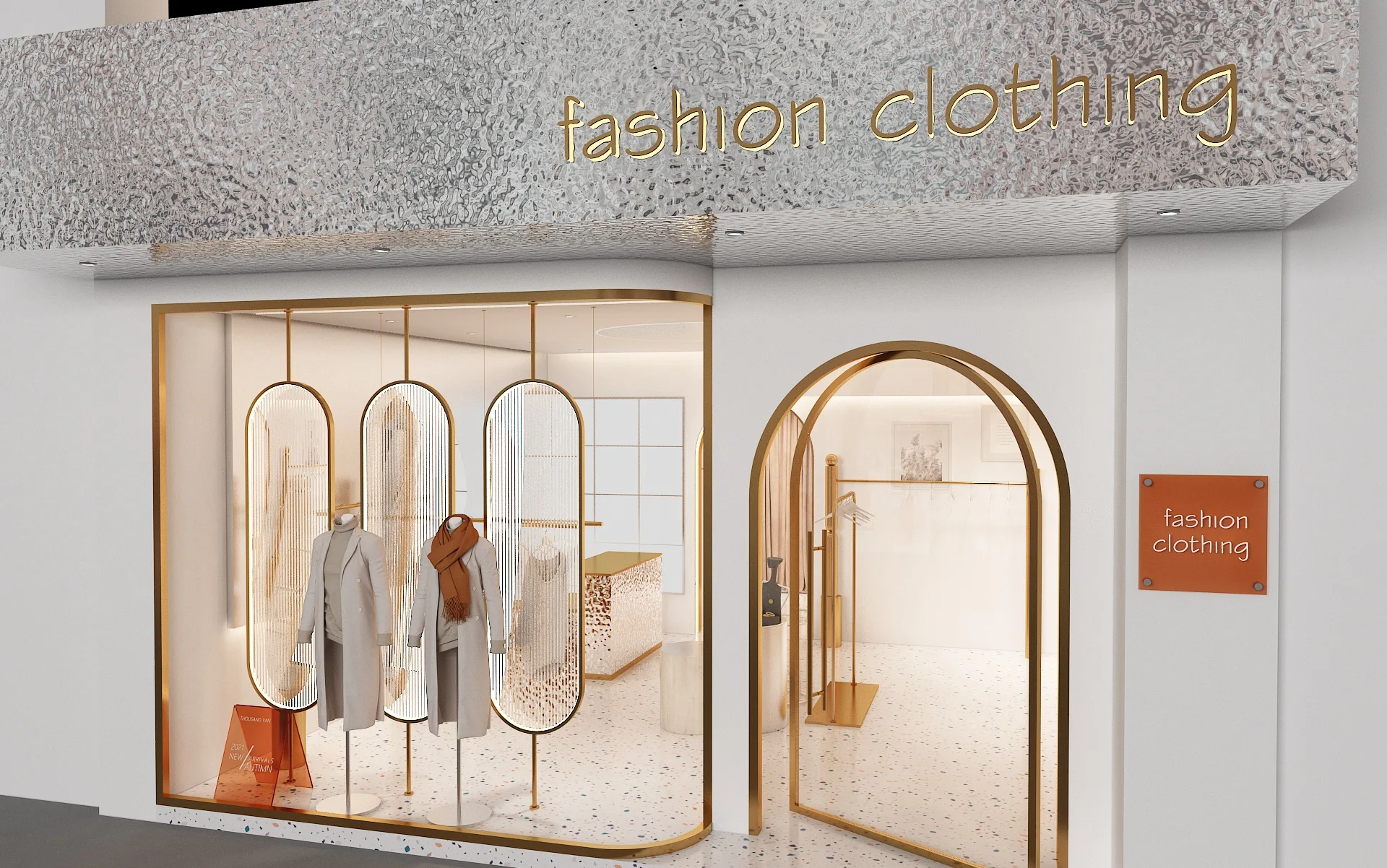 Boutique Design, Retail Displays Store Fixtures – Luxury shop design international clothing shop with glass wall cabinet imag