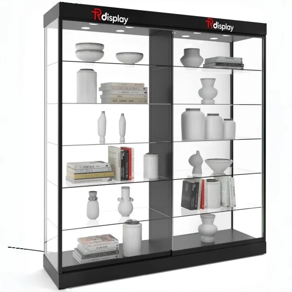 Floor Standing Display Cases Tall Glass Cabinets – custom retail display image 2