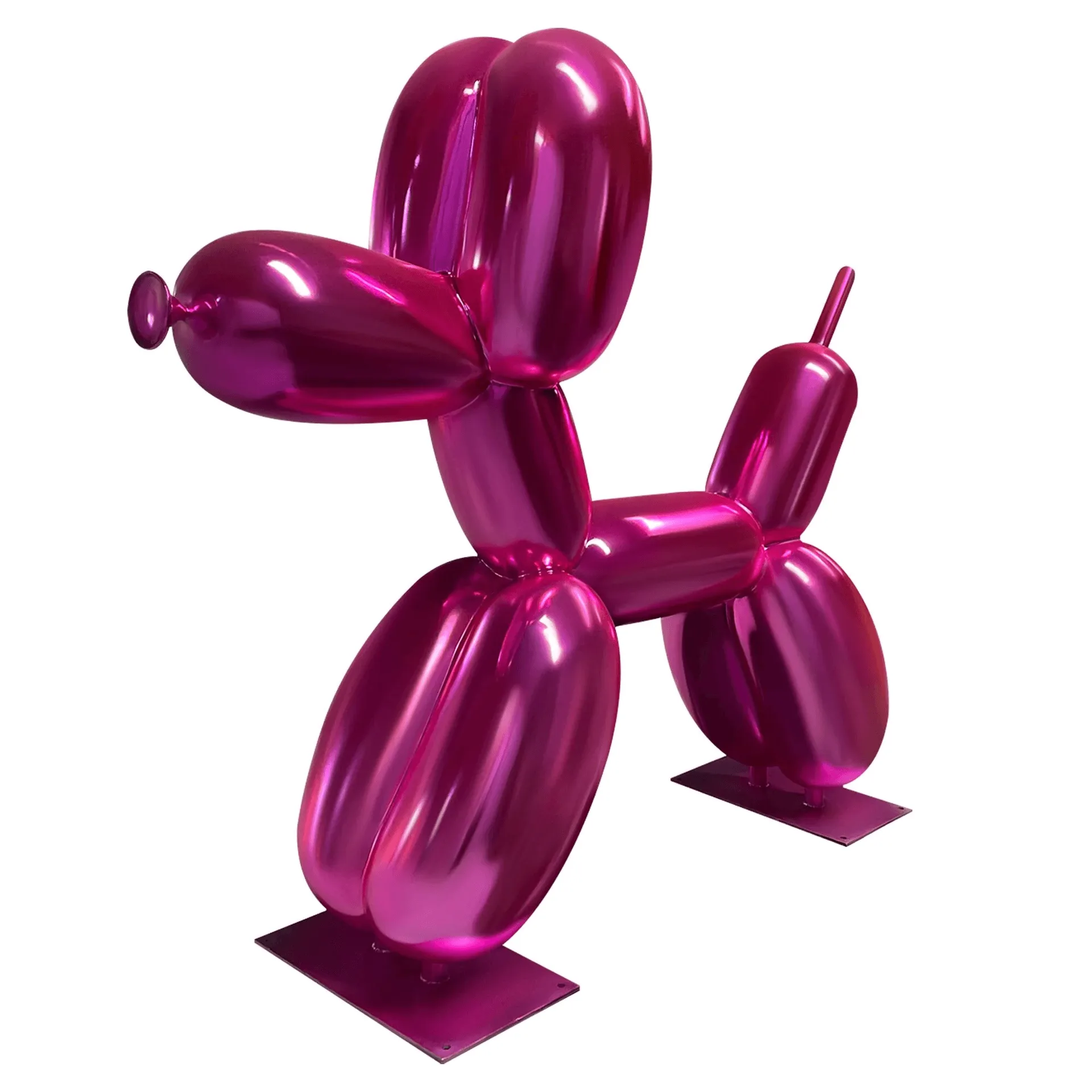 Large Ballon Dog Sculptures | Blue Pink – custom retail display image 5