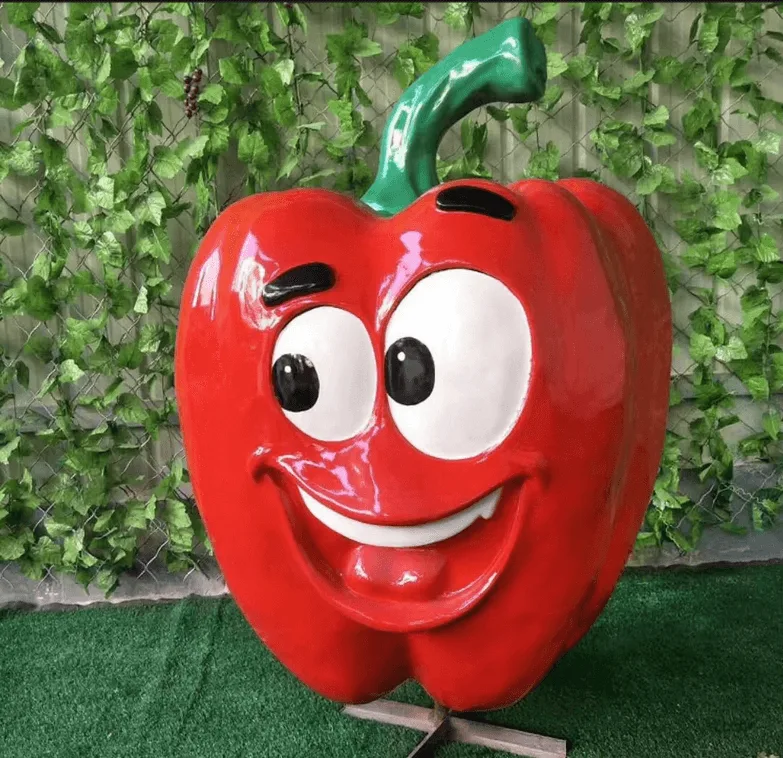 Large chili pepper statue (10) Large Chili Pepper Statues For Sale | Fiberglass Ornaments – custom retail display image 20