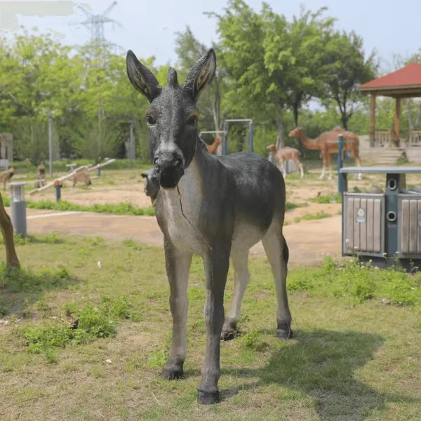 Large Donkey Statues Sculptures for Garden – custom retail display image 12