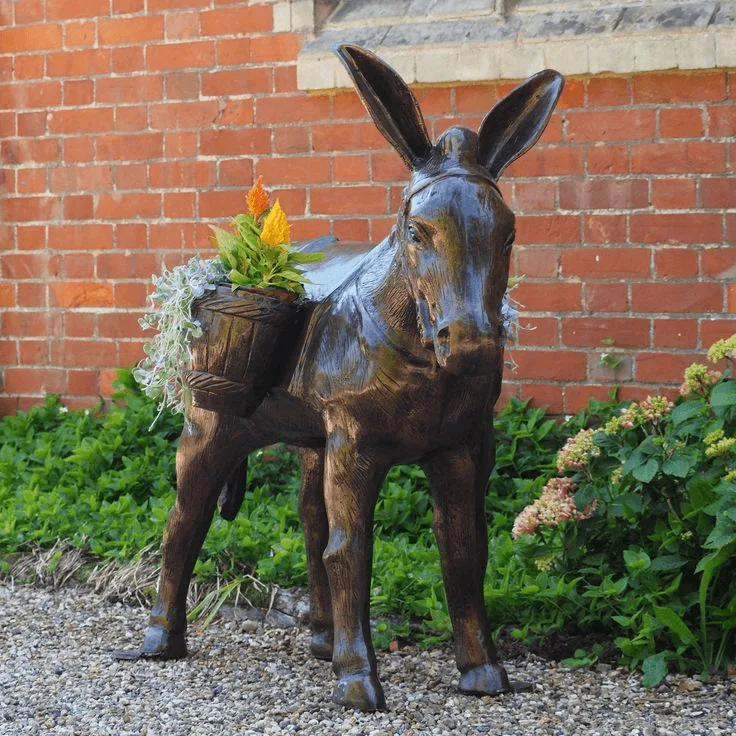 Large Donkey Statues Sculptures for Garden – custom retail display image 4