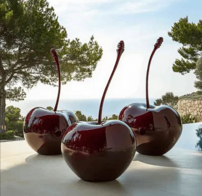 Large Fiberglass Cherry Sculpture (2) Large Fiberglass Cherry Sculpture Statues For Sale | Outdoor – custom retail display image 28
